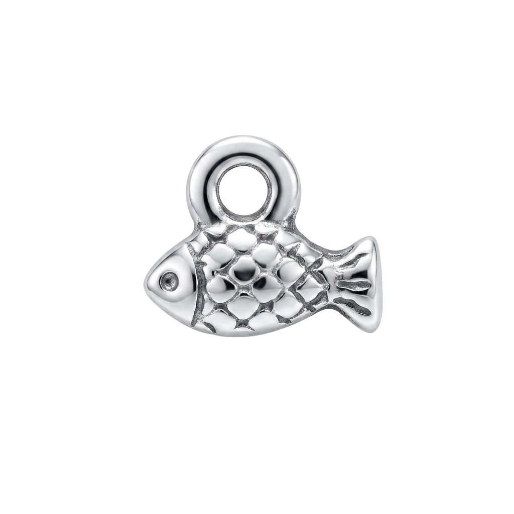 Silver Tiny Fish charm