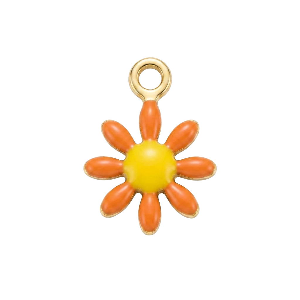 Orange Daisy charm