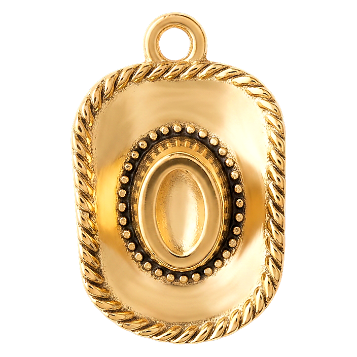 Gold Cowboy Hat charm