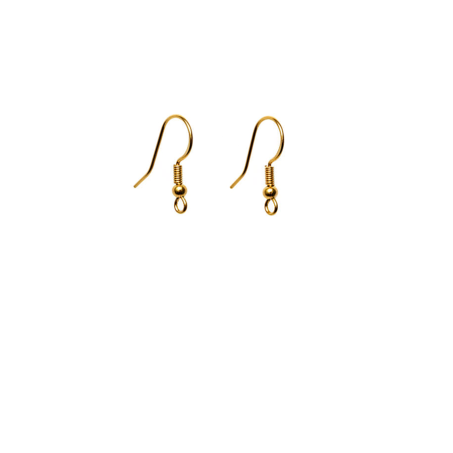 Gold Stainless Steel Drop Earrings