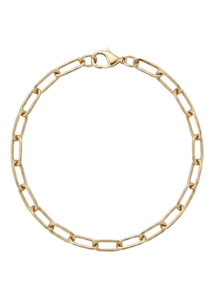 Paperclip Gold Bracelet Chain
