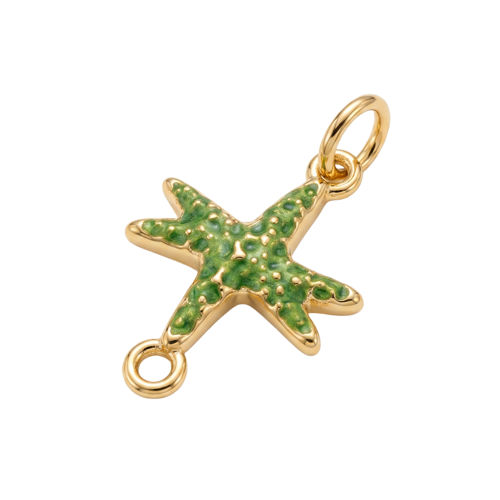 Green Starfish charm