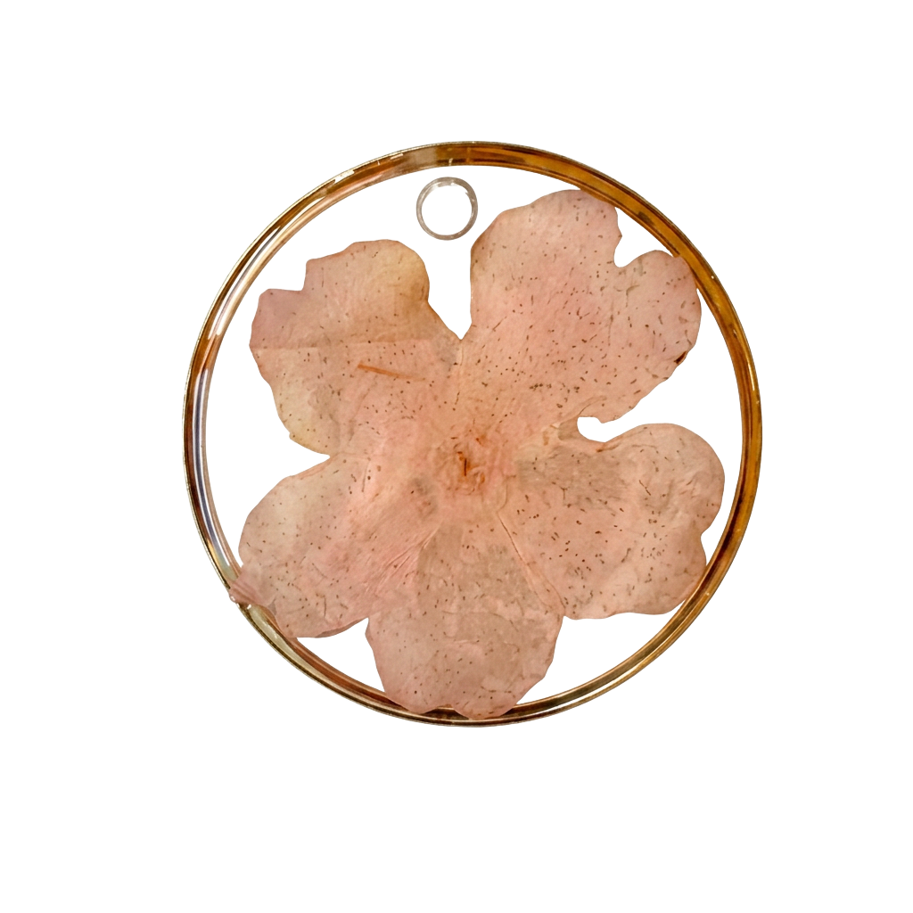 Pink Dried Flower charm