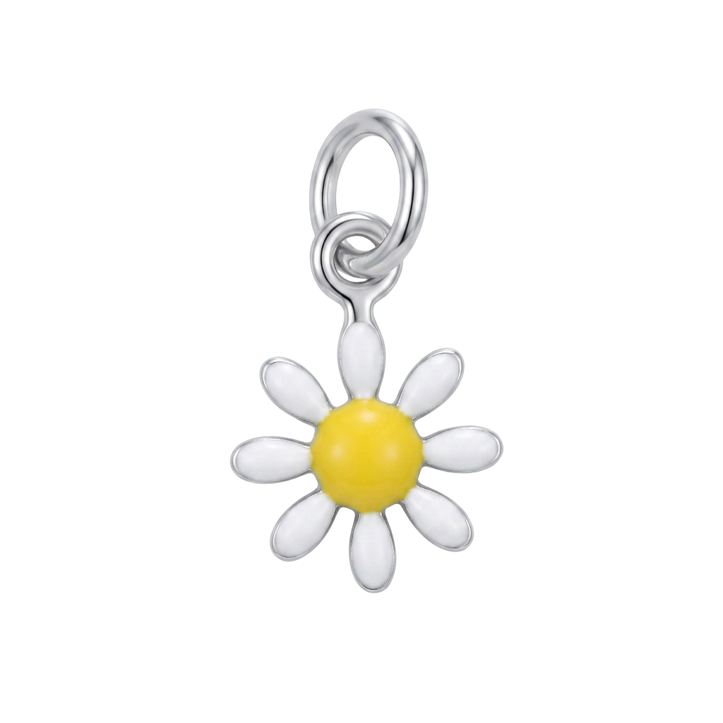 Silver Daisy charm