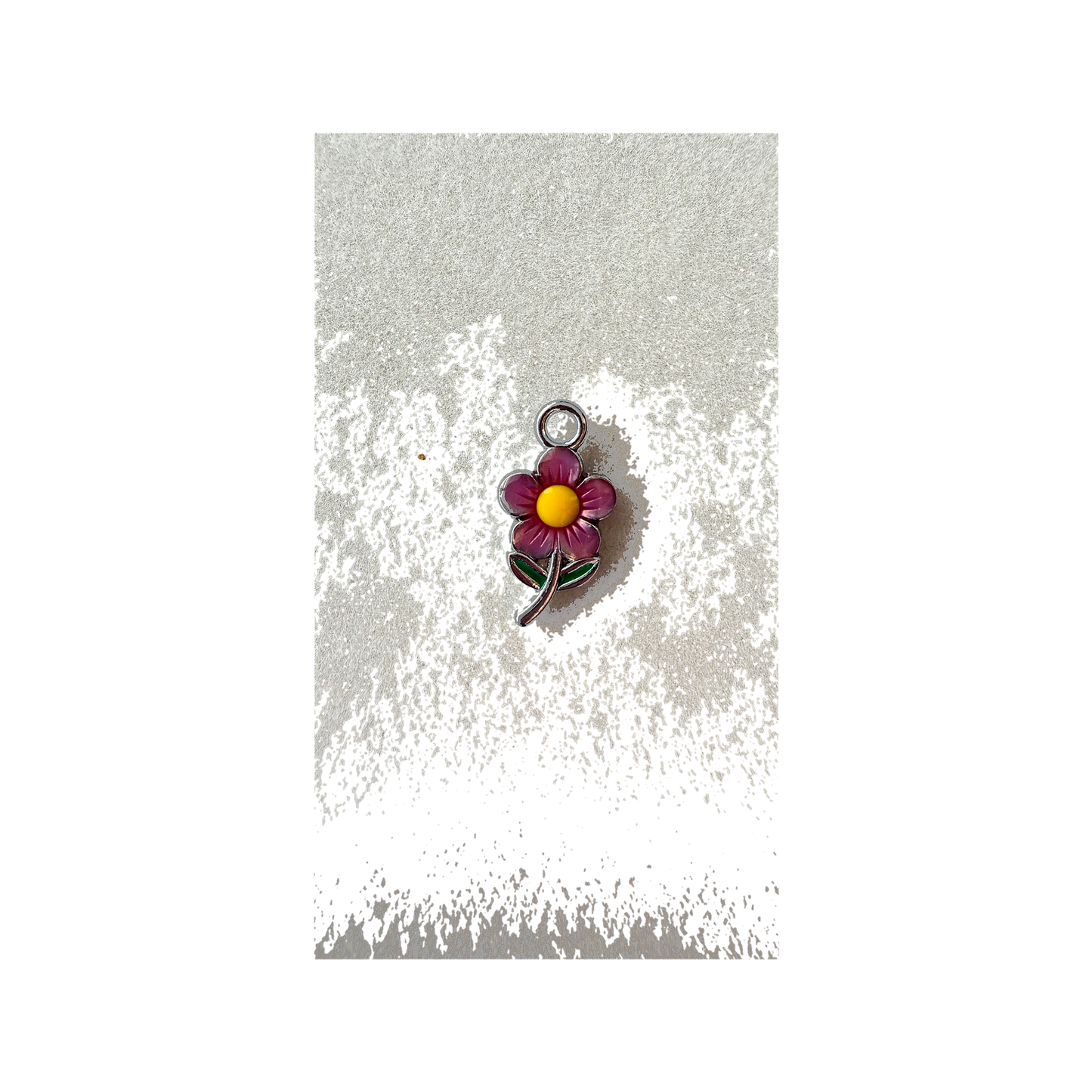 Silver Pretty Flower charm