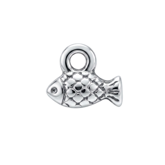 Silver Tiny Fish charm