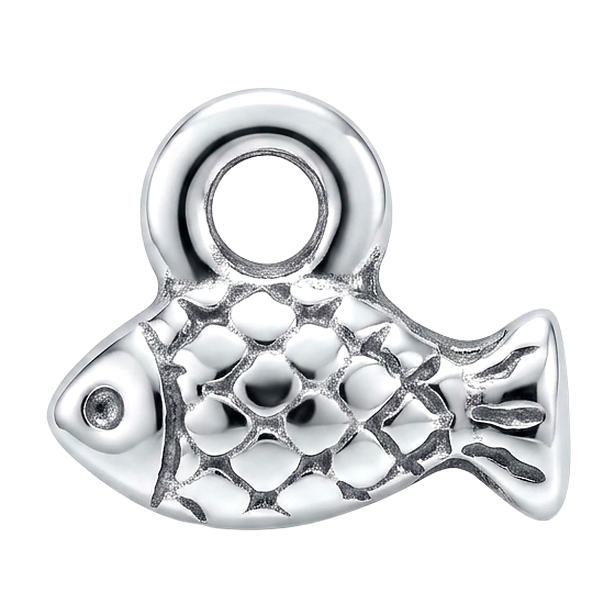 Silver Tiny Fish charm