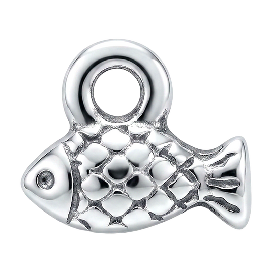 Silver Tiny Fish charm