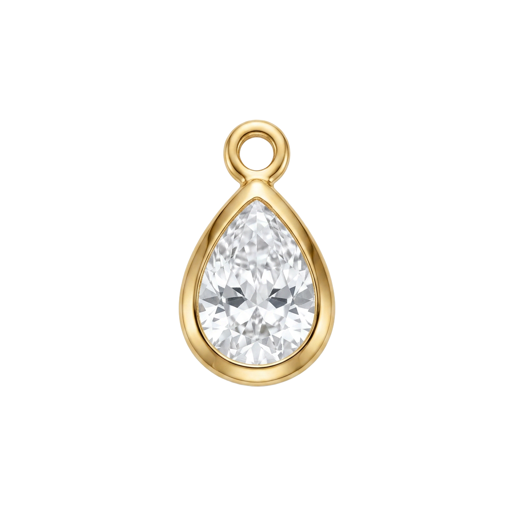 Crystal Tear Drop charm