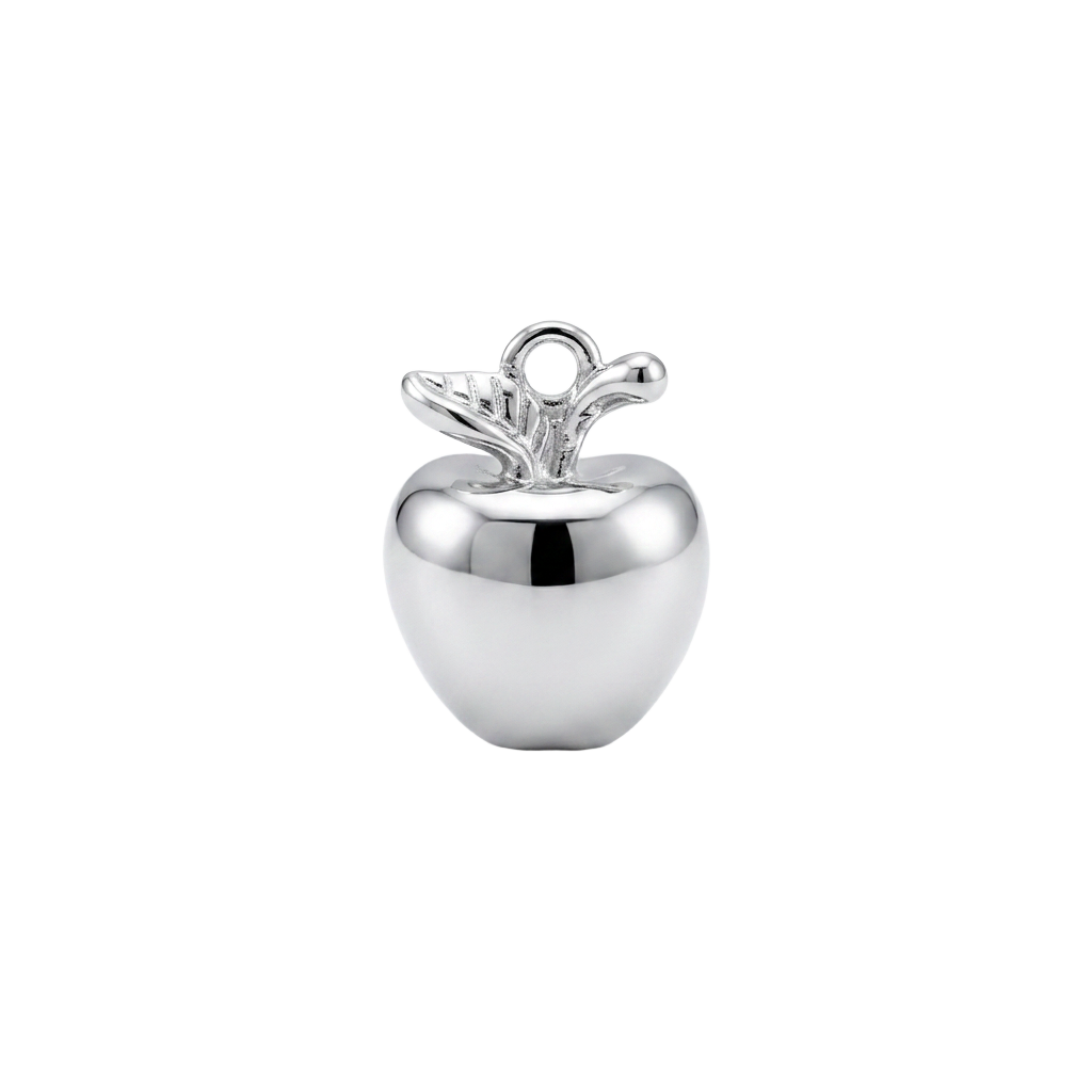 Silver Apple charm