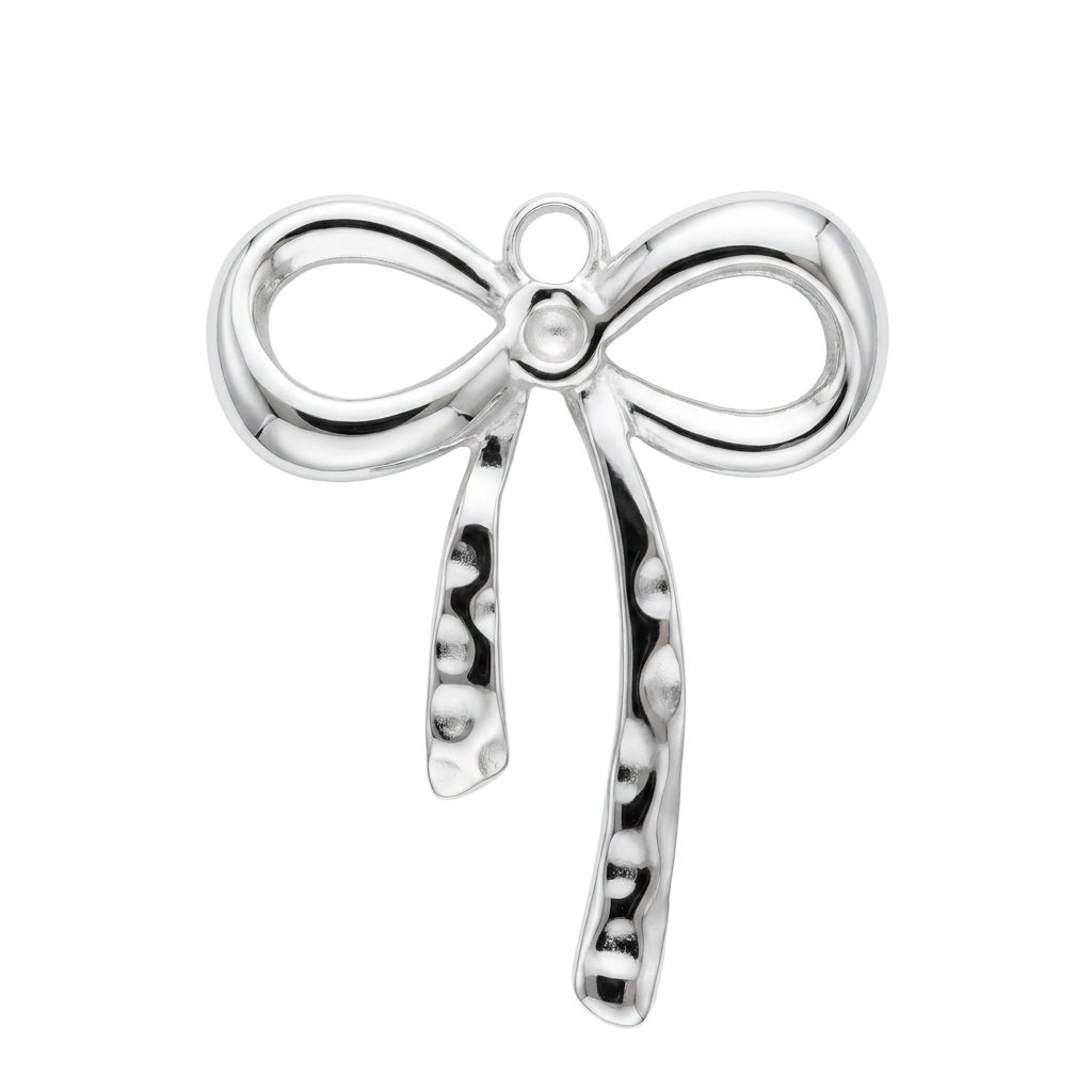 Statement Silver Bow charm