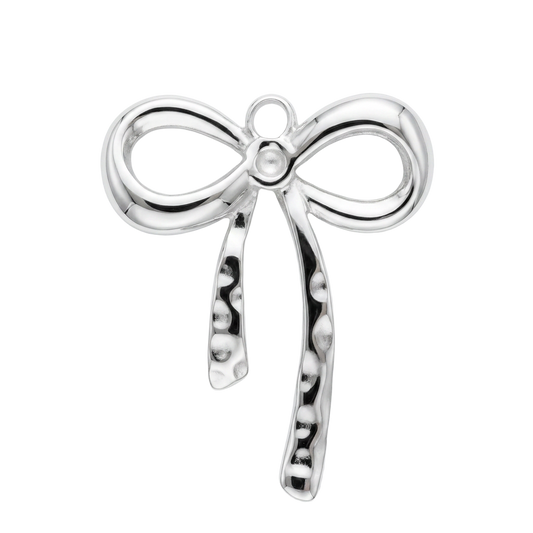 Statement Silver Bow charm
