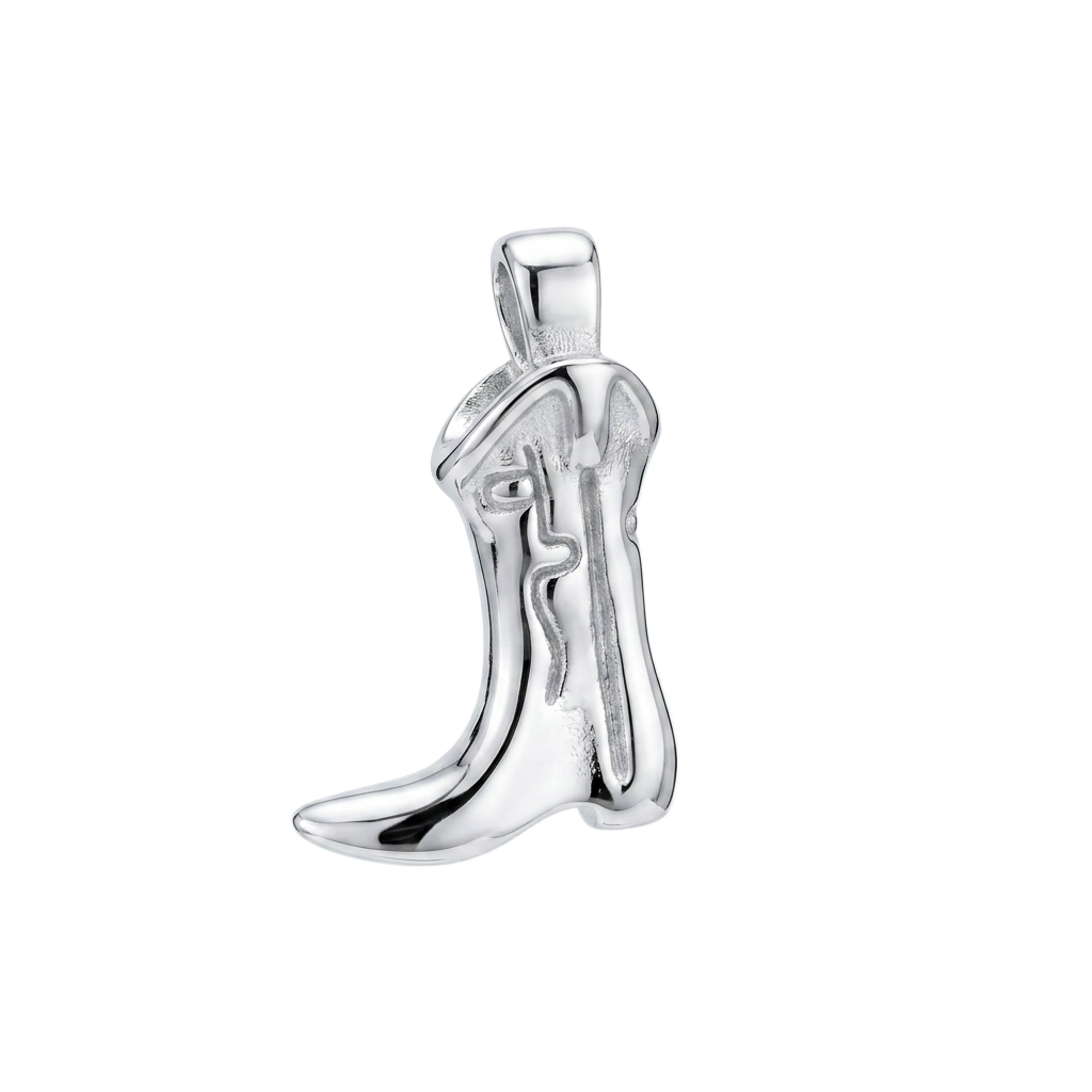 Silver Luxe Cowboy Boot charm