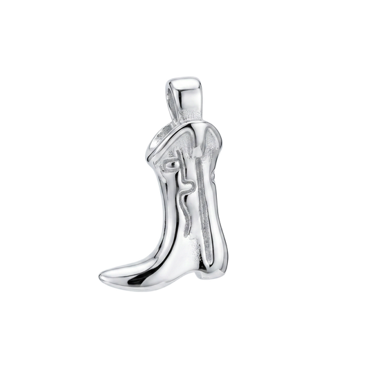 Silver Luxe Cowboy Boot charm