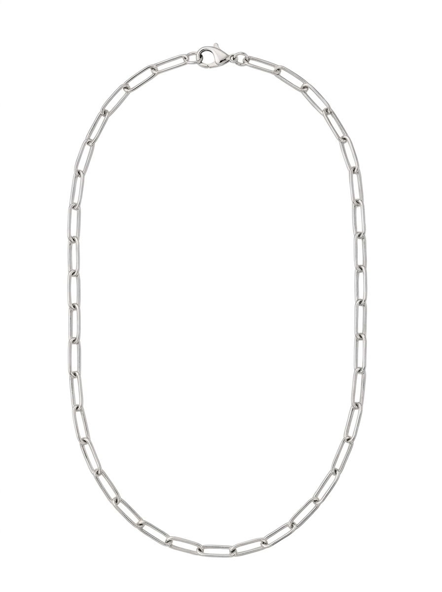 Paperclip Silver Necklace Chain