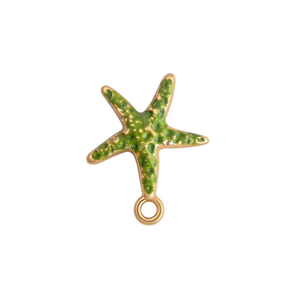 Green Starfish charm