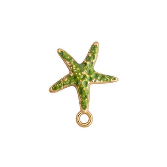 Green Starfish charm