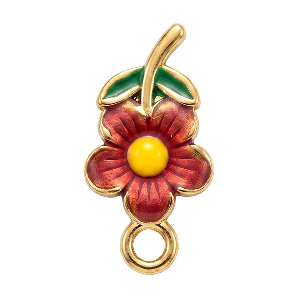 Gold Pretty Flower charm