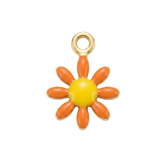 Orange Daisy charm
