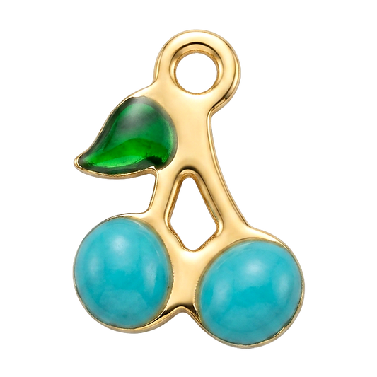 Blue Cherries charm