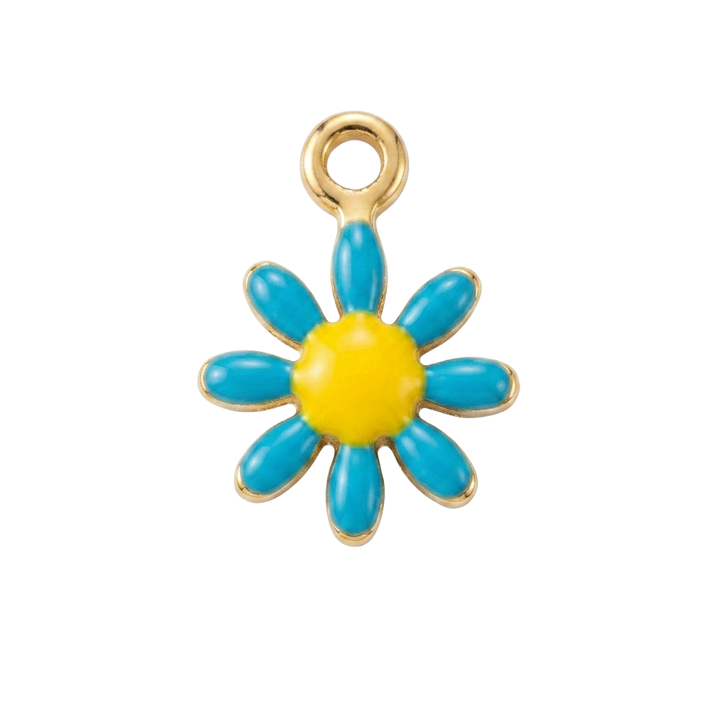 Blue Daisy charm