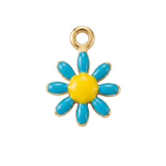 Blue Daisy charm