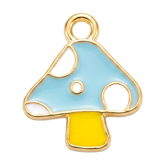 Blue Mushroom charm