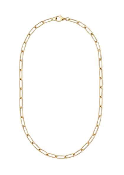Paperclip Gold Necklace Chain