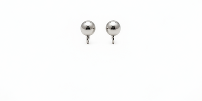 Small Stainless Steel Silver Stud Earrings Pair