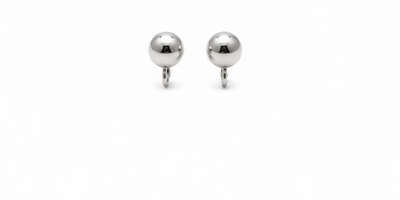 SS Medium Silver Stud Earrings Pair