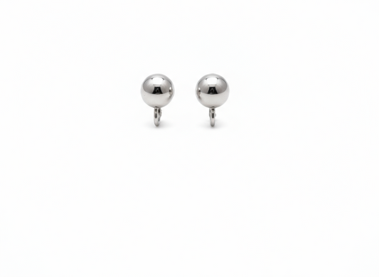 Medium Silver Stud Earrings Pair