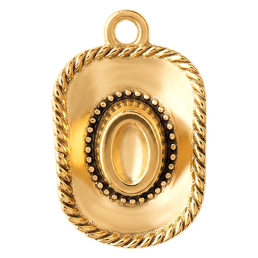 Gold Cowboy Hat charm