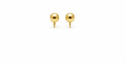 Small Stainless Steel Gold Stud Earrings Pair