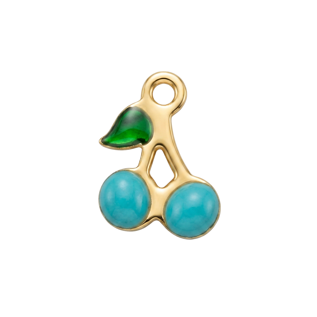 Blue Cherries charm