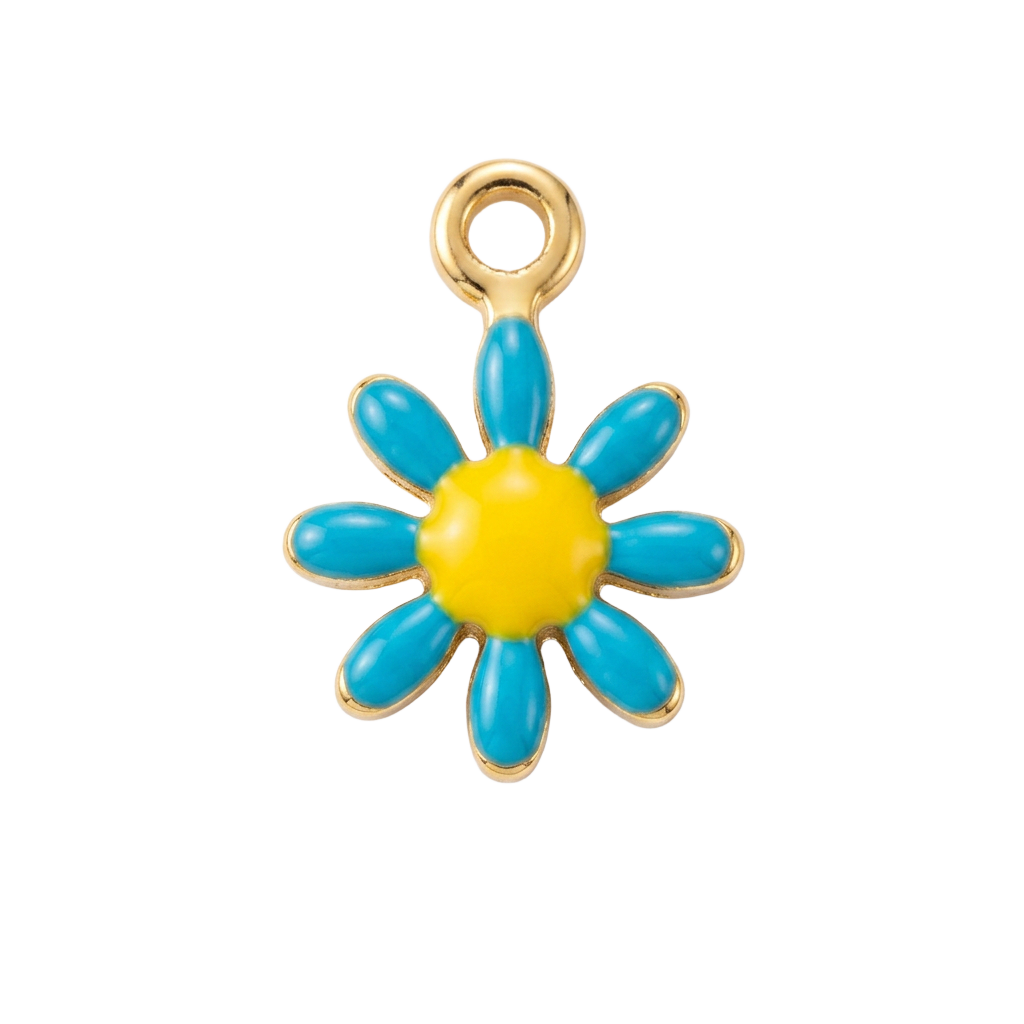 Blue Daisy charm