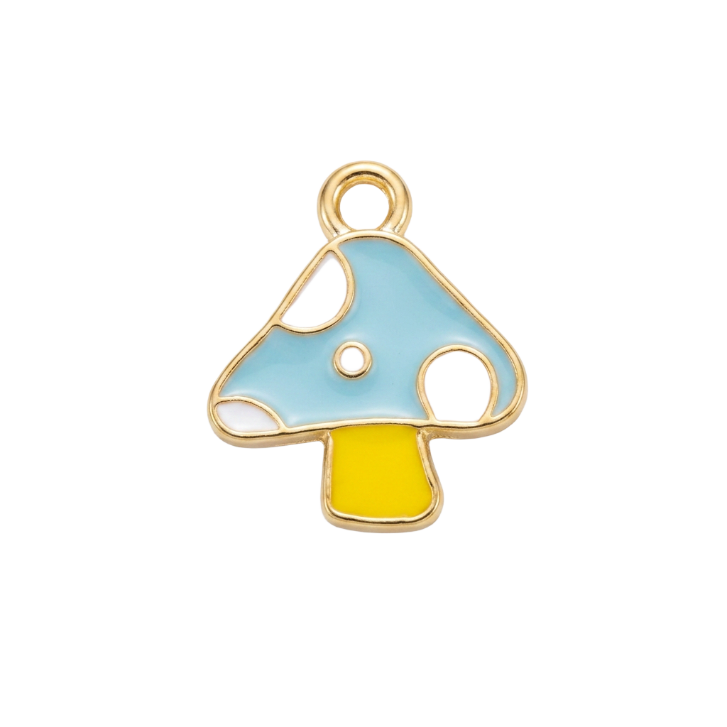 Blue Mushroom charm