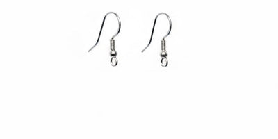 Silver Stainless Steel Drop Earrings