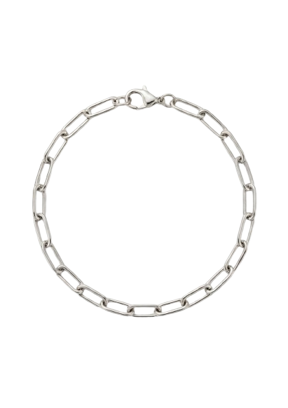Paperclip Silver Bracelet Chain