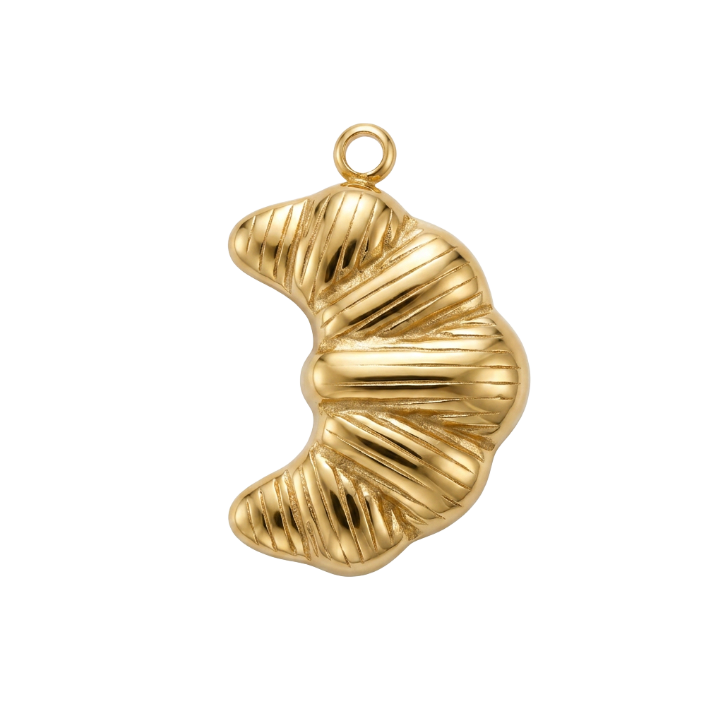 Golden Croissant charm