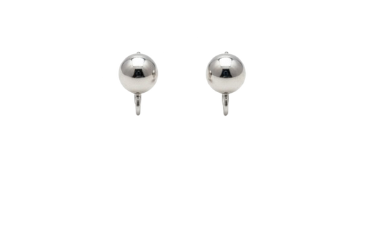 Medium Silver Stud Earrings Pair