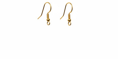 Gold Stainless Steel Drop Earrings