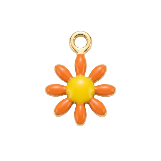 Orange Daisy charm