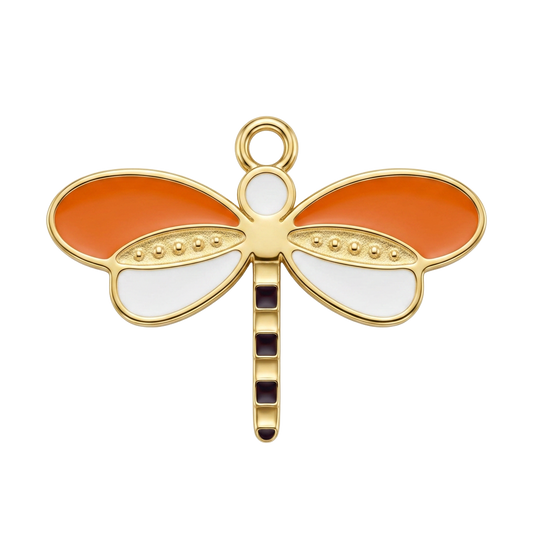 Orange Dragonfly charm