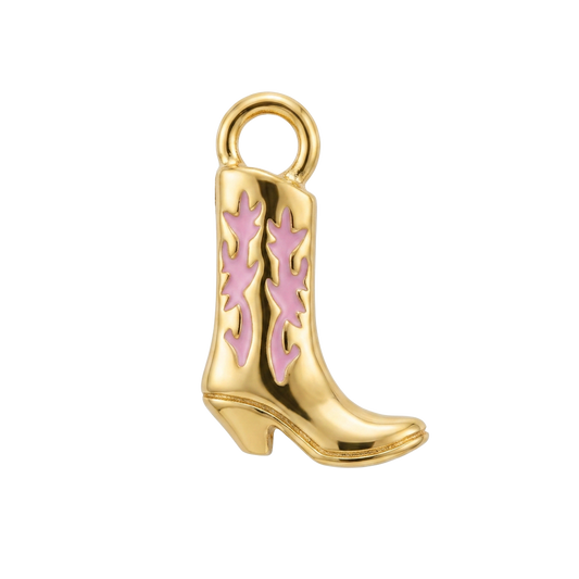 Pink Cowboy Boot charm