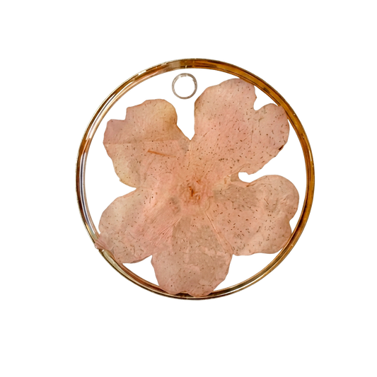 Pink Dried Flower charm