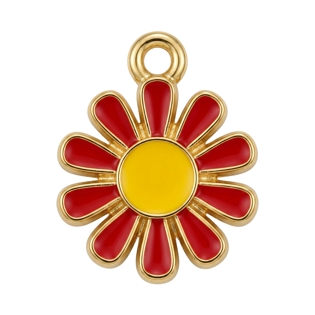 Red Petals charm