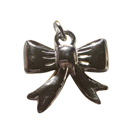 Silver Delicate Bow - L
