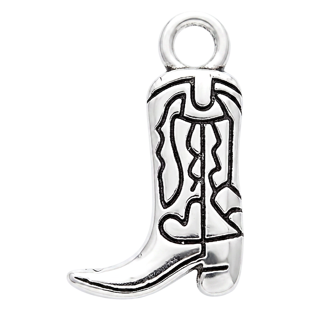 Silver Cowboy boot charm