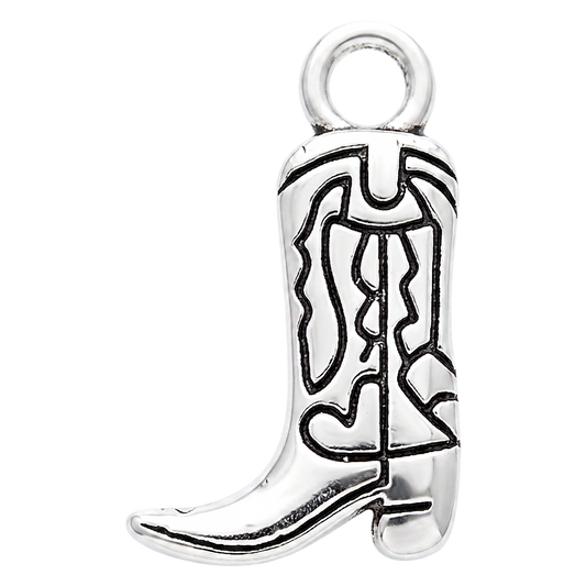 Silver Cowboy boot charm