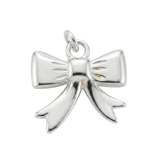 Silver Delicate Bow charm